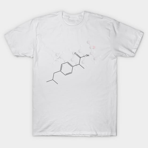 Ibuprofen Molecule T-Shirt by ChemECool